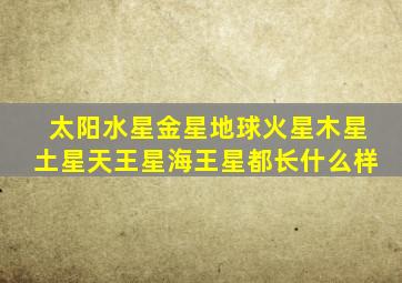 太阳水星金星地球火星木星土星天王星海王星都长什么样
